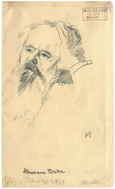 Portret Hermanna Bahra 1863-1934, ok. 1904. autorstwa Koloman Moser