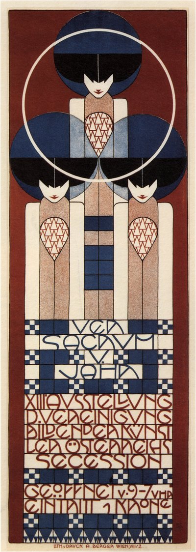 Plakat do wystawy secesji wiedeńskiej, 1902 autorstwa Koloman Moser