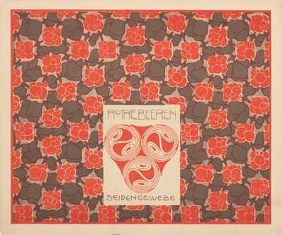 Jedwabna tkanina czerwone jagody, 1901. autorstwa Koloman Moser