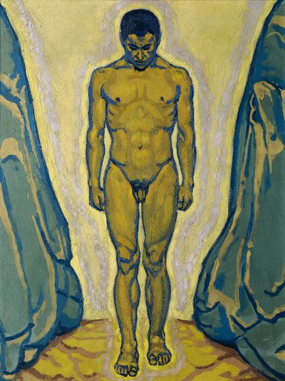 Stojąc nago między skałami autorstwa Koloman Moser