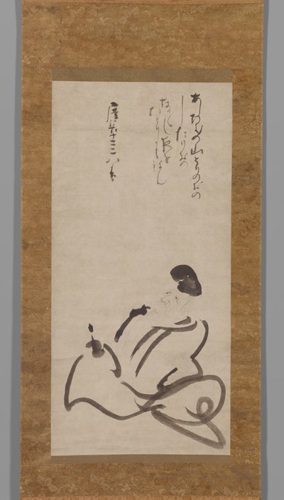 Poeta Hitomaro autorstwa Konoe Nobutada