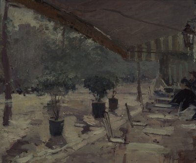 Kawiarnia w Paryżu, lata 90. XIX wieku autorstwa Konstantin Alekseevich Korovin