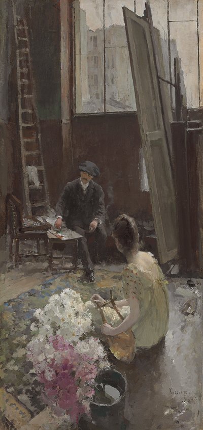 W Pracowni Artysty autorstwa Konstantin Alekseevich Korovin