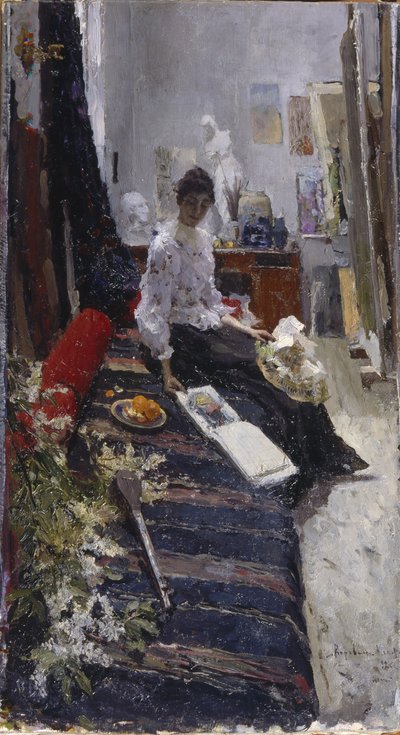 W Pracowni Malarskiej autorstwa Konstantin Alekseevich Korovin