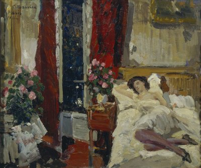 W pokoju autorstwa Konstantin Alekseevich Korovin