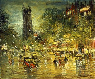 Paryska scena uliczna autorstwa Konstantin Alekseevich Korovin