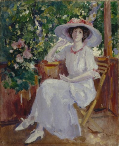 Portret aktorki Nadieżdy Komarowskiej autorstwa Konstantin Alekseevich Korovin