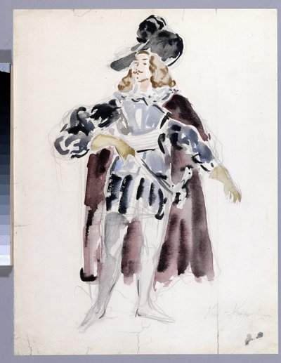 Projekt kostiumu do opery „Le guest de pierre” Aleksandra Dargomyjskiego (1813-1869) (projekt kostiumu do opery Kamienny gość A. Dargomyzhsky