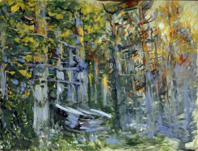 Projekt oprawy opery „Legenda o niewidzialnym mieście Kitege i Virgin Fevronia (Legenda o niewidzialnym mieście Kitege i Virgin Fevronia)” Nicolasa (Nikolai) Rimski Korsakov (Rimski-Korsakov) (Rimsky Korsakov ) (Rimski- autorstwa Konstantin Alekseevich Korovin