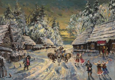 Rosyjska Zima autorstwa Konstantin Alekseevich Korovin