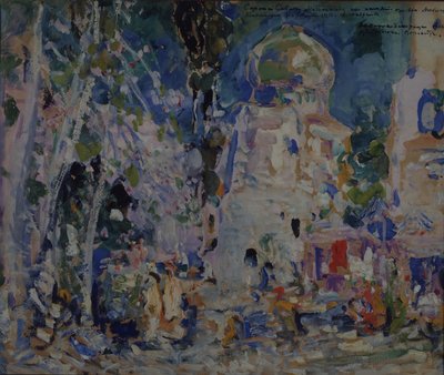 Scenografia do baletu Szkarłatny Pimpernel F. Hartmana, 1911 autorstwa Konstantin Alekseevich Korovin
