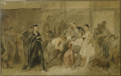 Za kurtyną w teatrze pańszczyźnianym autorstwa Konstantin Alexandrovich Trutovsky