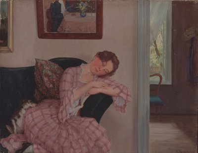 Śpiąca Pani w Różu autorstwa Konstantin Andreevic Somov