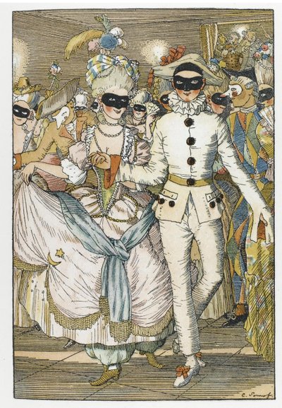 Ilustracja do książki Księga markizy autorstwa Konstantin Andreevic Somov