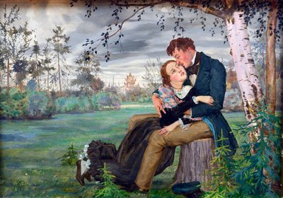 Kochankowie Somova, Konstantin Andreyevich (1869-1939) autorstwa Konstantin Andreevic Somov