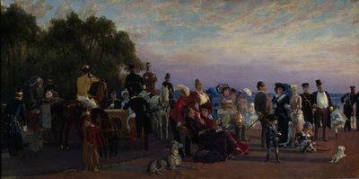 Na mierzei Wyspy Strelka, lata 70. XIX wieku autorstwa Konstantin Apollonovich Savitsky