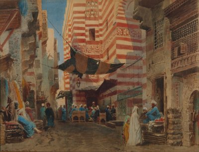 Na ulicy Kairu, 1873 r. autorstwa Konstantin Egorovich Makovsky