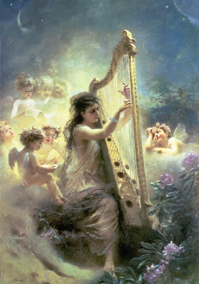 Pokarm miłości (olej na płótnie) autorstwa Konstantin Egorovich Makovsky