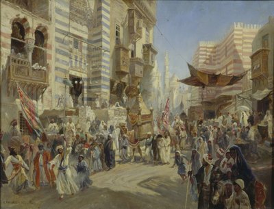 Przekazanie Świętego Dywanu w Kairze, 1876 r. autorstwa Konstantin Egorovich Makovsky