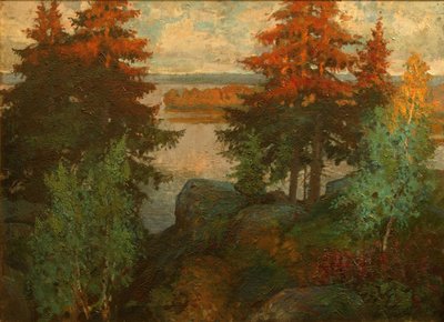 Jesienny pejzaż, 1920 autorstwa Konstantin Ivanovich Gorbatov