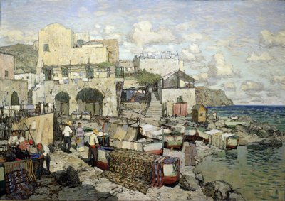Widok na wyspę Capri autorstwa Konstantin Ivanovich Gorbatov