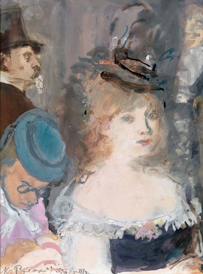 Ilustracja do „Boule de Suif” Guya de Maupassanta autorstwa Konstantin Ivanovich Rudakov
