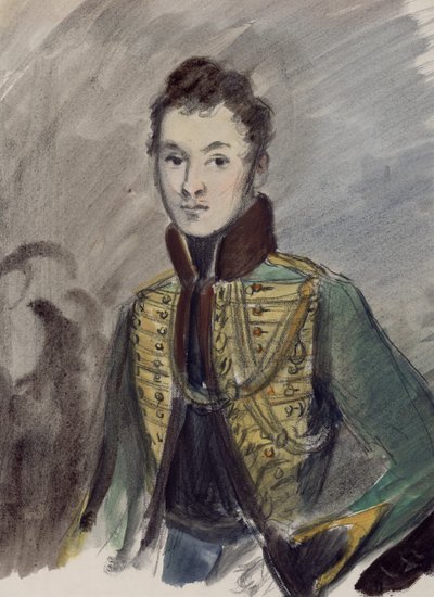 Nikołaj Rostow. Ilustracja do powieści Lwa Tołstoja Wojna i pokój, 1944-1947. autorstwa Konstantin Ivanovich Rudakov