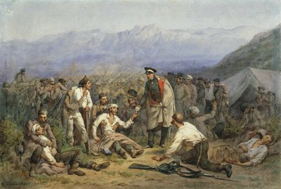 Po bitwie. Scena z wojny krymskiej autorstwa Konstantin Nikolaevich Filippov