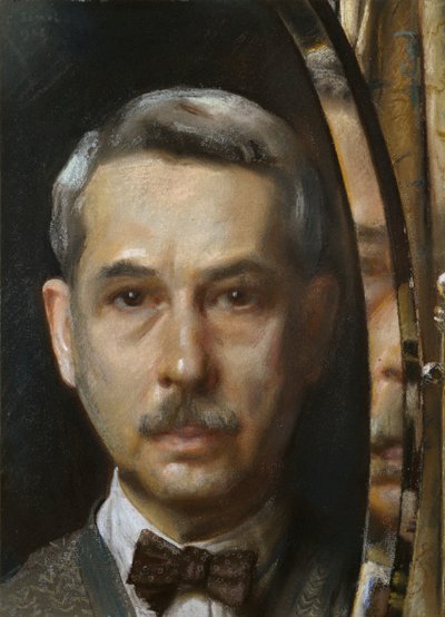 Autoportret w lustrze, 1928 autorstwa Konstantin Somov