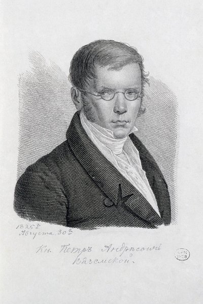 Portret księcia poety Piotra Andrejewicza Wiazemskiego 1792-1878. autorstwa Konstantin Yakovlevich Afanasyev