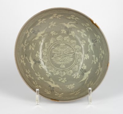 Miska z żurawiami i chmurami, ok.1150-1200 autorstwa Korean School