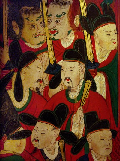 Szczegół portretu Szóstego Króla (Danjong autorstwa Korean School