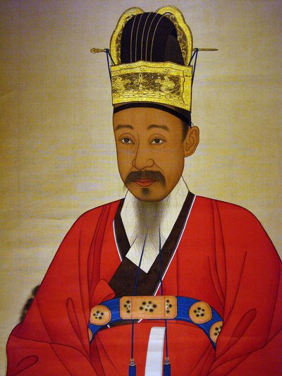 Portret Yi Haeunga (lub „Shibaeka”) autorstwa Korean School