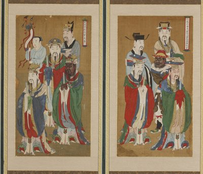 Scena procesyjna, dynastia Choson (kolor na papierze i jedwabiu) autorstwa Korean School