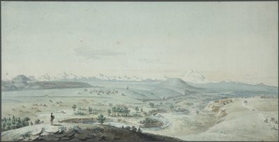 Widok twierdzy Konstantinogorsk z Góry Maszuk, 1805 autorstwa Korneev