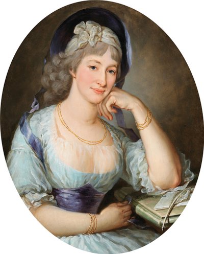 Portret hrabiny Marii Ernestine Gräfin Esterházy-Starhemberg 1754-1813, początek lat 70. XVIII wieku. autorstwa Krafft