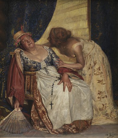 Julie i pielęgniarka autorstwa Kristian Zahrtmann