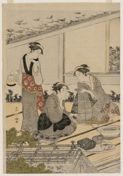 Kobiety w herbaciarni autorstwa Kubo Shunman