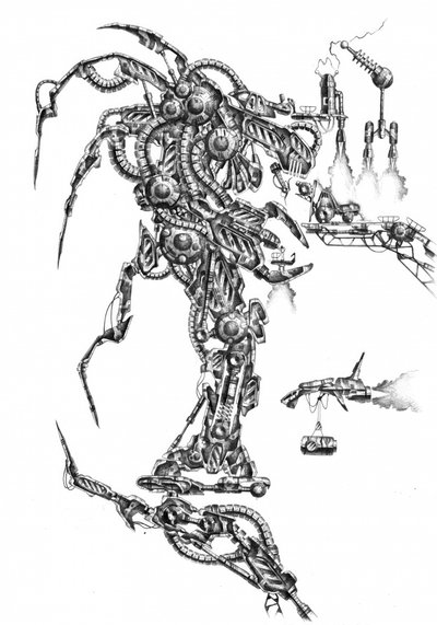 Przemysłowy golem mechaniczny autorstwa Kulik