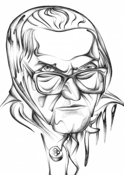Intensywny, stylizowany portret autorstwa Kulik