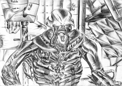Groźna postać z filmów science fiction autorstwa Kulik