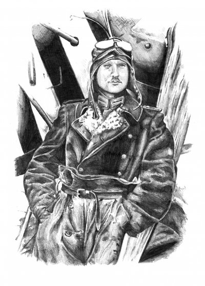 Retro portret pilota autorstwa Kulik