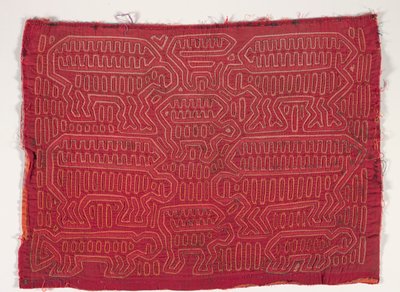 Panel koszuli (mola), ok. 1950 r. (bawełna z aplikacjami) autorstwa Kuna Indian Culture