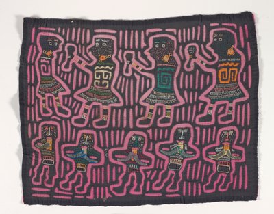 Panel koszuli (mola), ok. 1950 r. (bawełna z aplikacjami) autorstwa Kuna Indian Culture
