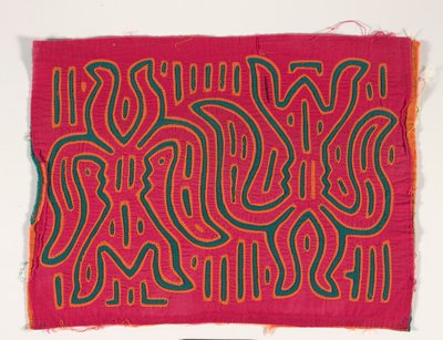 Panel koszuli (mola), ok. 1950 r. (bawełna z aplikacjami) autorstwa Kuna Indian Culture