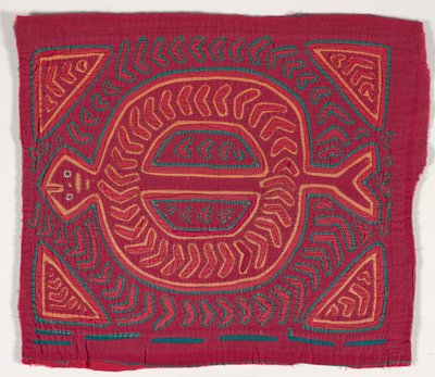 Panel koszuli (mola) (bawełna z aplikacjami) autorstwa Kuna Indian Culture