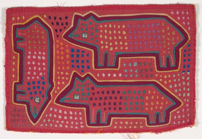 Panel koszuli (mola) (bawełna z aplikacjami) autorstwa Kuna Indian Culture