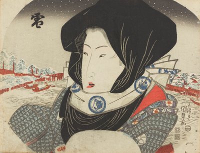 Śnieg z serii Śnieg, księżyc i kwiaty. autorstwa Kunisada
