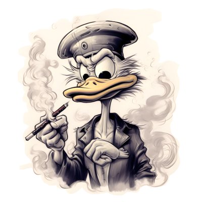Scrooge McDuck pali dużego jointa z marihuaną 1 autorstwa Kurt Heppke