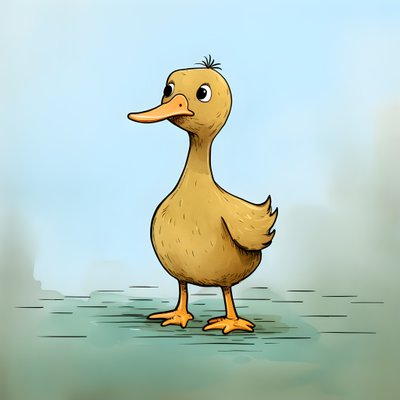 Kaczka na polu 2 autorstwa Kurt Heppke